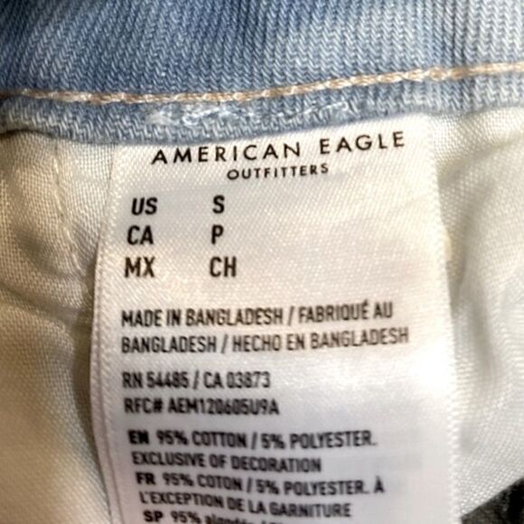 American Eagle Denim Skirt Overall Light Wash Size Small NWOT - Picture 6 of 8